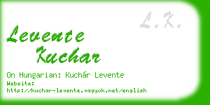 levente kuchar business card