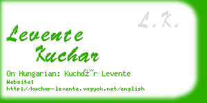 levente kuchar business card